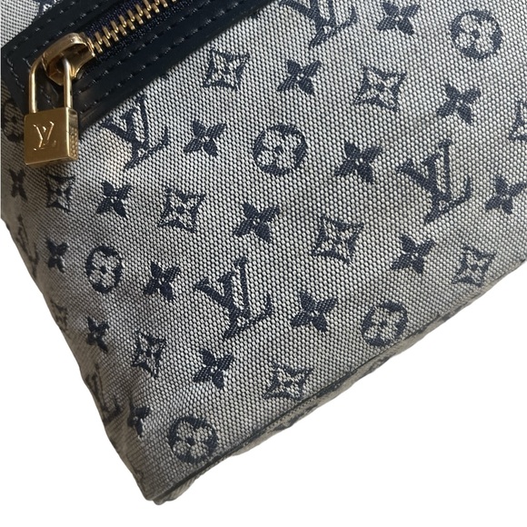 Authentic Louis Vuitton LV Hand Bag LucillePM Blue Monogram Mini Lin - Picture 14 of 17